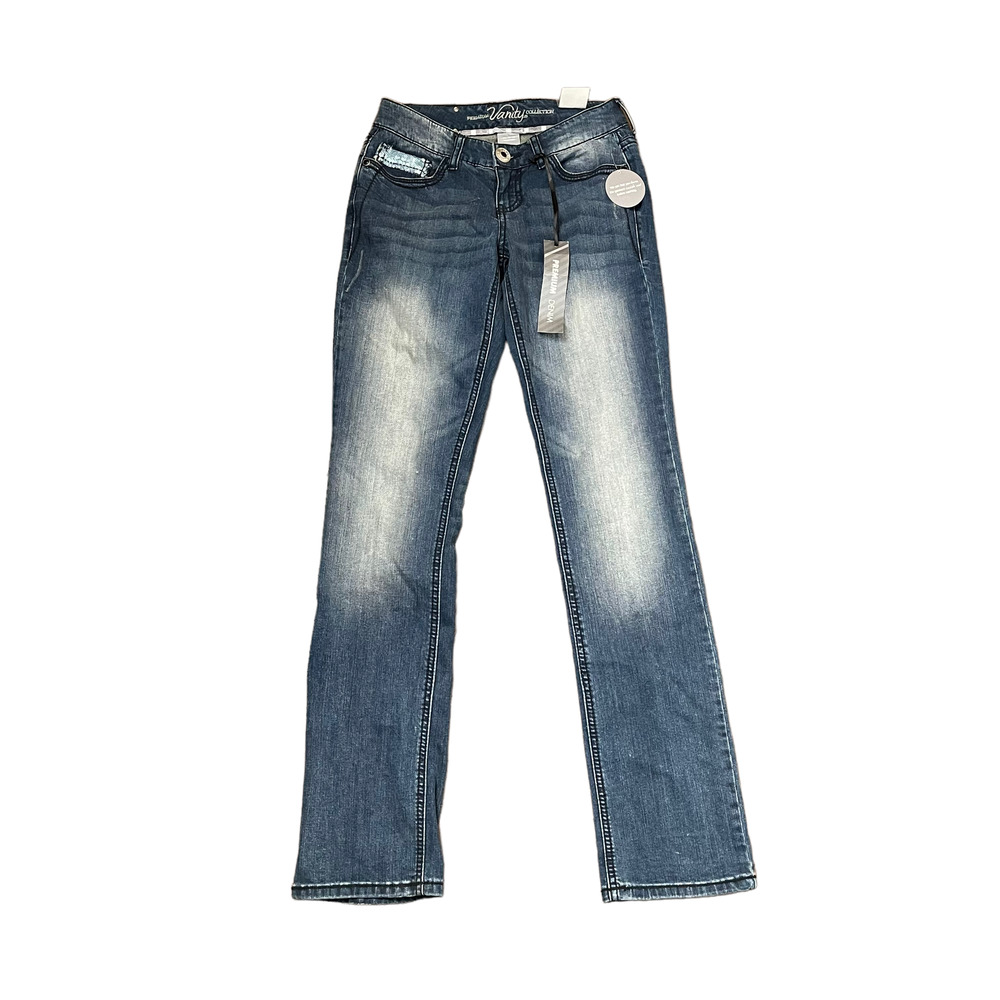 Vanity Blue Premium Denim Jeans Size 25X33 Curvy Sasha‎ Boot Womens Stretch